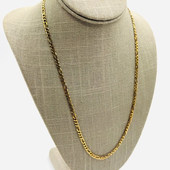 Gold Tone Sterling Silver Matteo Italian Chain Necklace 22" - Picture 2 of 5